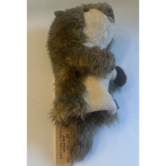 Vintage Beaver Hand Puppet Toys by Daphne Woodchuck Groundhog Plush Head Cover - Picture 5 of 8